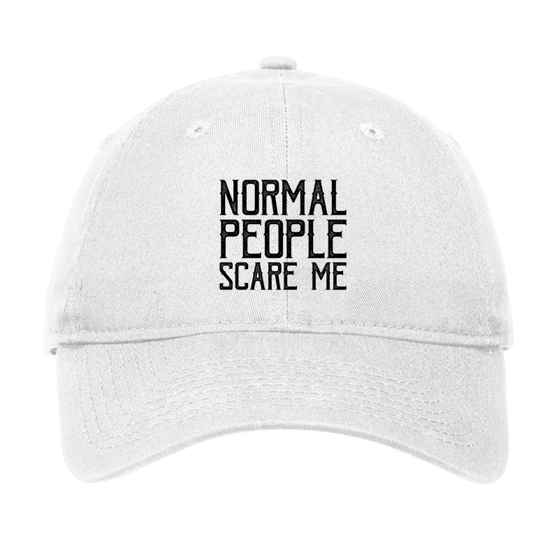 Vintage Normal People Scare Me Funny Gift For Sarcasm Lover Adjustable Cap by JAYWANADAVIS | Artistshot