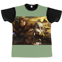 Kirito And Sinon Poster Green Graphic T-shirt | Artistshot