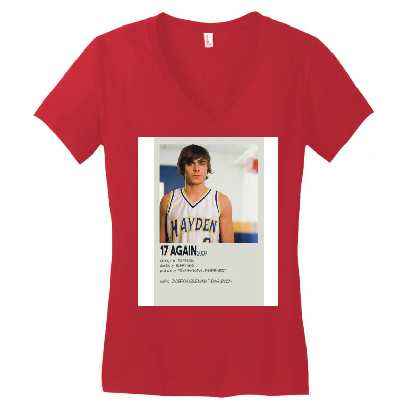 17 Again 2009  Movie Poster Women's V-Neck T-Shirt by kaksarkunioj | Artistshot