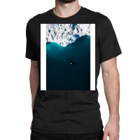 Aerial Of A Lone Humpback Whale In Front Of An Iceberg In Greenland Classic T-shirt | Artistshot