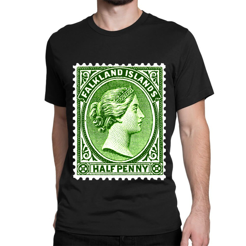 Vintage Falkland Islands Postage Stamp Design Love Classic T-shirt by EdieGretchen | Artistshot