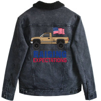 Raising Expectations Gold Unisex Sherpa-lined Denim Jacket | Artistshot