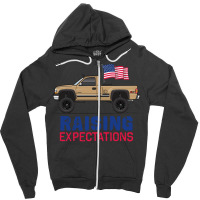 Raising Expectations Gold Zipper Hoodie | Artistshot