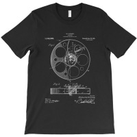 Film Reel Patent - Classic Cinema Art - Black Chalkboard T-shirt | Artistshot