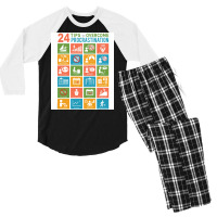 24 Tips To Overcome Procrastination Men's 3/4 Sleeve Pajama Set | Artistshot