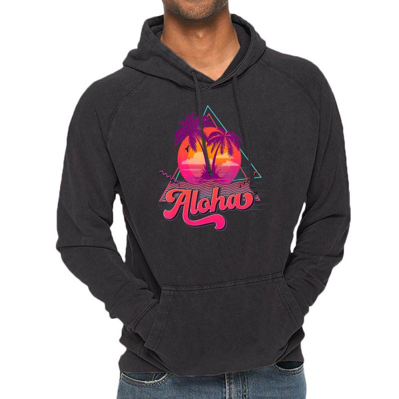 Limited Edition Aloha Hawaii Hawaiian Palm Tree Surf Beach 80s Vacatio Vintage Hoodie by haodinhvan1 | Artistshot