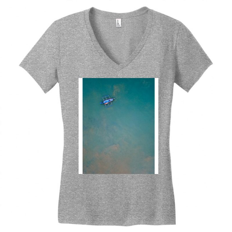 A Minimalism Of A Fishing Boat In The Philippines Women's V-Neck T-Shirt by annisalrimiy | Artistshot