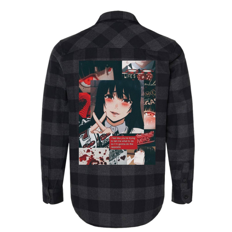 Kakegurui Anime Girl Collage Poster Funny Flannel Shirt | Artistshot