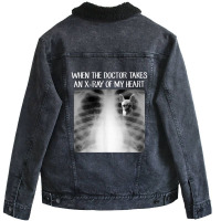 When Doctor Takes X-ray Of My Heart Funny Chihuahua Mom Unisex Sherpa-lined Denim Jacket | Artistshot