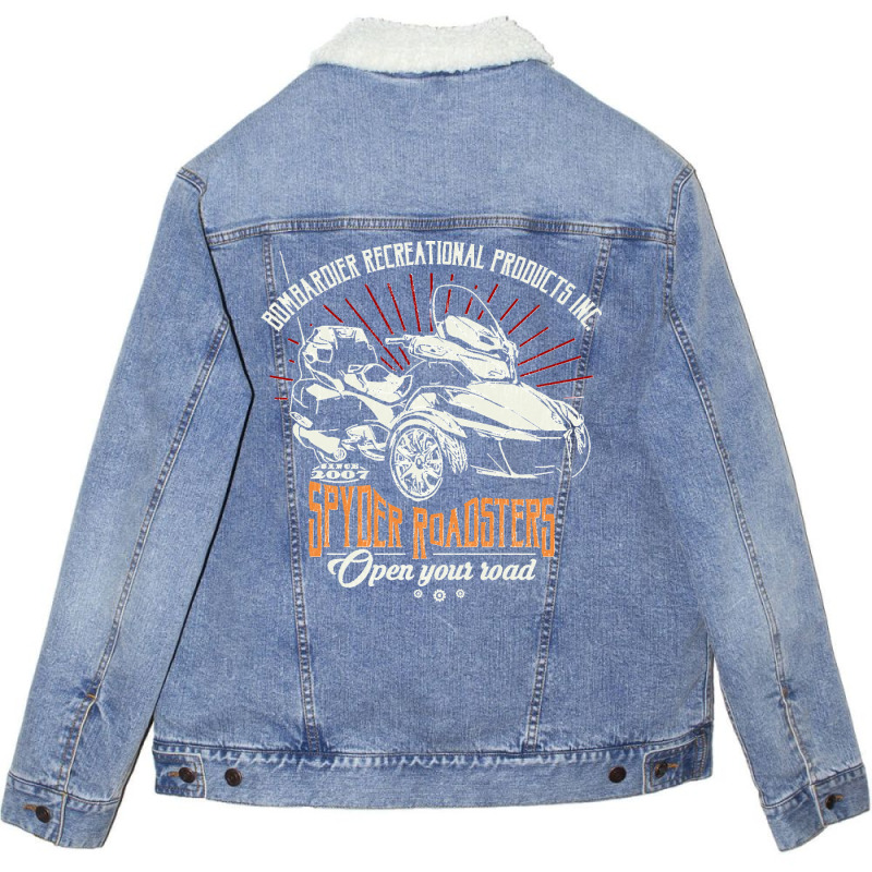 Can Am Spyder Brp Roadsters Unisex Sherpa-Lined Denim Jacket by JohnDavidMay | Artistshot