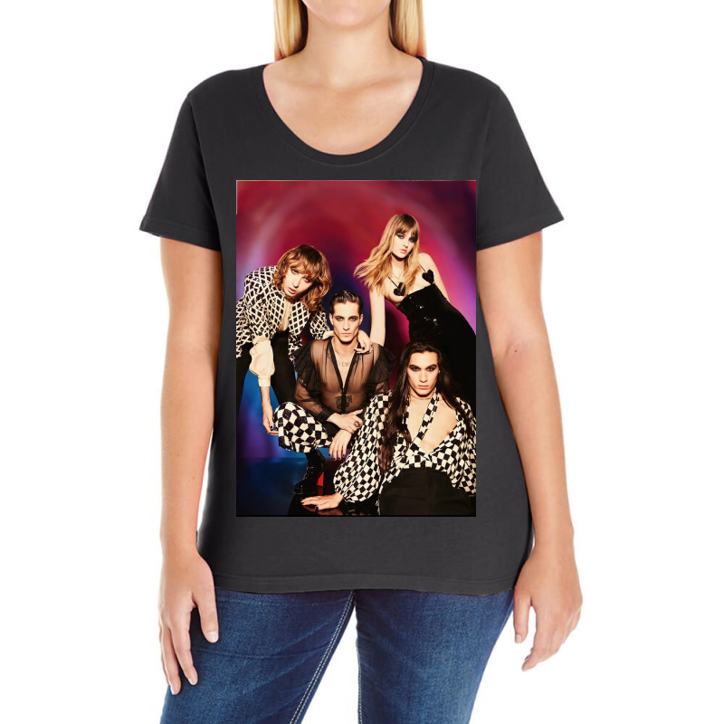 Maneskin Title Magazin 2021 Vanity Fair Poster Boy Ladies Curvy T-Shirt by pelsmalekke | Artistshot