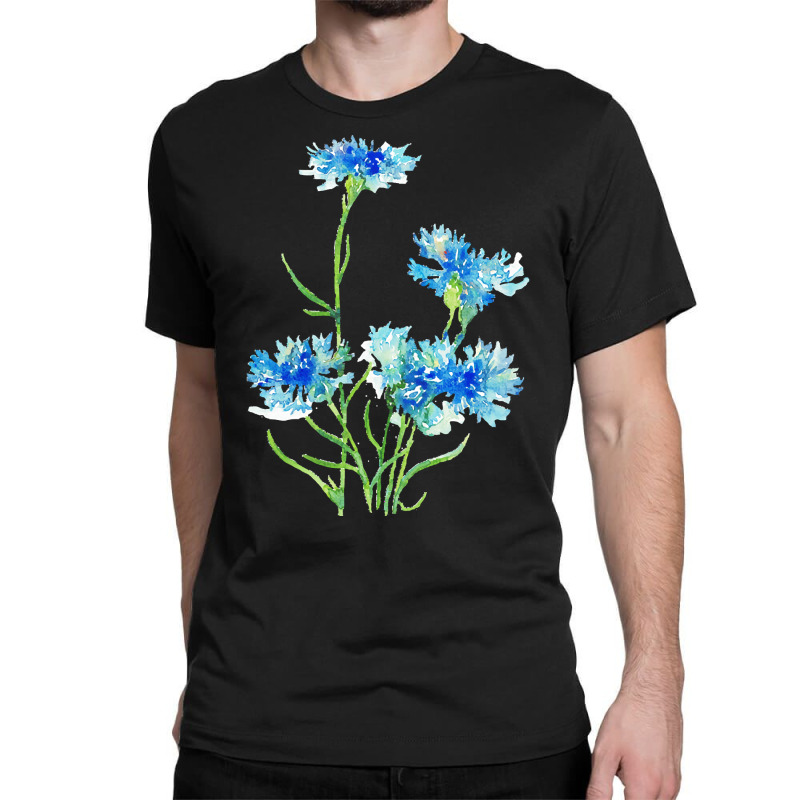 Cornflower Watercolor Painting T  Shirt Classic T-shirt by jacobsonconstantin86 | Artistshot