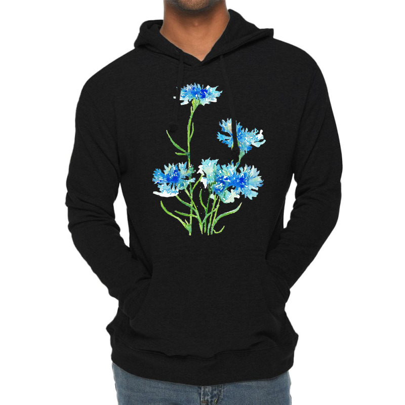 Cornflower Watercolor Painting T  Shirt Lightweight Hoodie by jacobsonconstantin86 | Artistshot