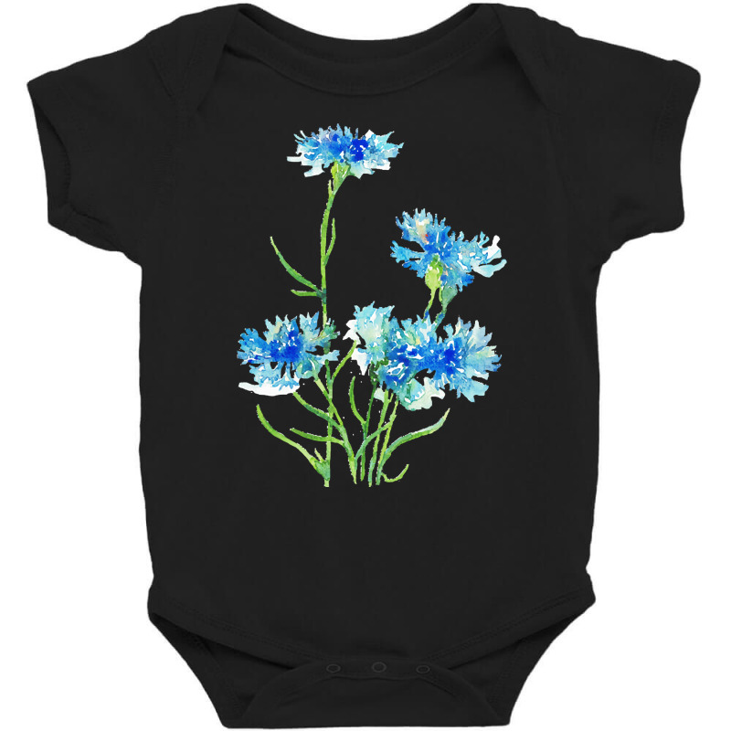 Cornflower Watercolor Painting T  Shirt Baby Bodysuit by jacobsonconstantin86 | Artistshot