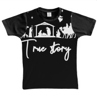 True Story Nativity Christmas Baby Jesus Manger Catholic Long Sleeve T Graphic Youth T-shirt | Artistshot