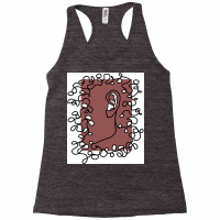 Abstract Ear   Line Art Face Racerback Tank | Artistshot