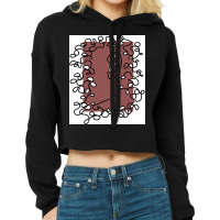 Abstract Ear   Line Art Face Cropped Hoodie | Artistshot