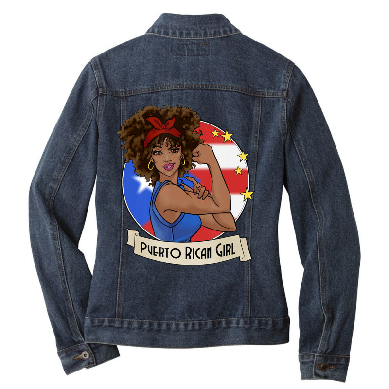 Hot Trend Puerto Rican Girl Strong Puerto Rico Pride Boricua Ladies Denim Jacket by dangduy2 | Artistshot