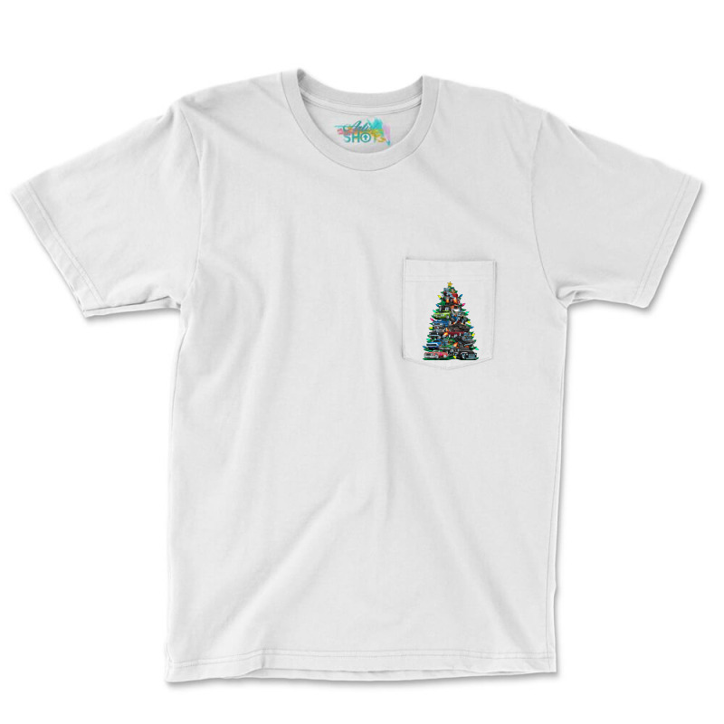 Car Madness Christmas Tree  Muscle Cars And Hot Rods Music Pocket T-shirt | Artistshot