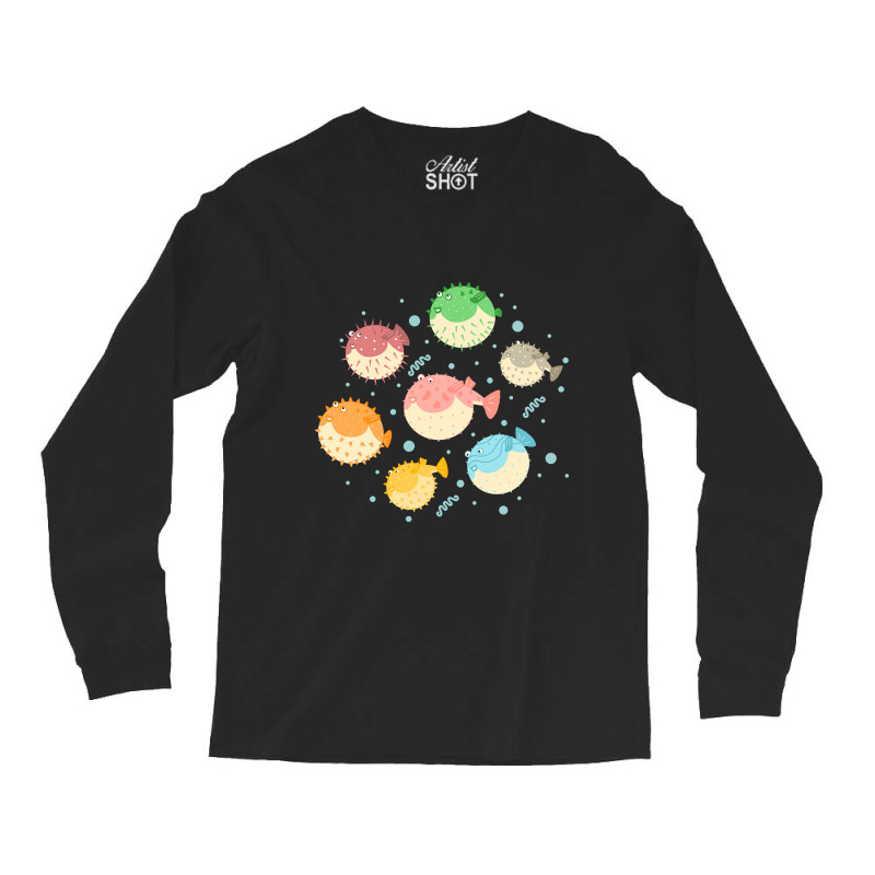 Trending Happy Puffer Fish Long Sleeve Shirts | Artistshot