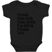 Helvetica Film Stock Baby Bodysuit | Artistshot