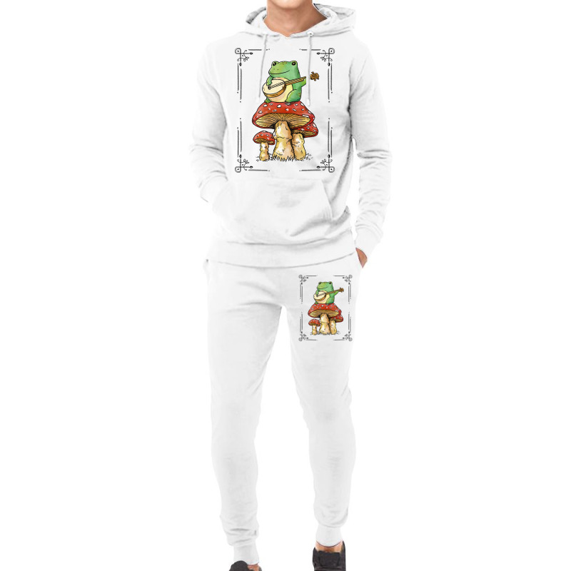 Cottage Core Frog Playing Banjo On Top Of A Mushroom Hoodie & Jogger Set | Artistshot