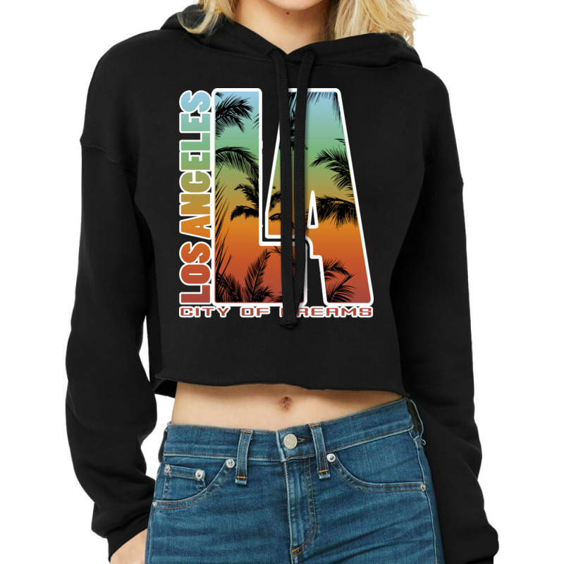 Los Angles Cropped Hoodie by punimsalufu | Artistshot