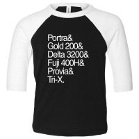 Helvetica Film Stock White Toddler 3/4 Sleeve Tee | Artistshot