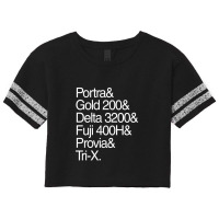 Helvetica Film Stock White Scorecard Crop Tee | Artistshot