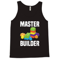 Womens Cool Master Builder Funny Building Blocks Gift Men Women V-neck Tank Top | Artistshot