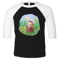 Cute Hedgehog Holding A Dandelion Flower Toddler 3/4 Sleeve Tee | Artistshot