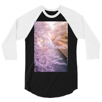 Sakura Tree Over Kanda Gawa River Poster Yellow 3/4 Sleeve Shirt | Artistshot