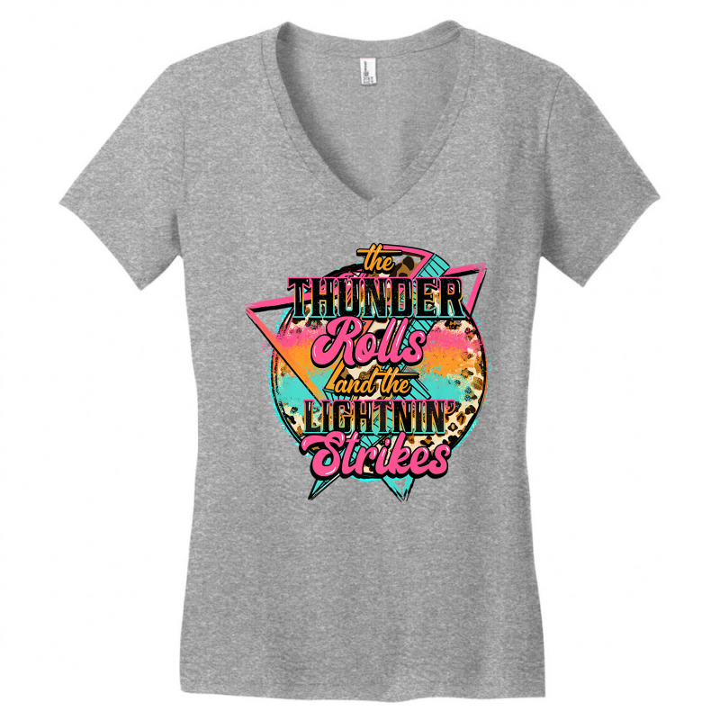 The Thunder And The Lightning Western Rolls And Strikes Premium T Shir Women's V-Neck T-Shirt by thurz | Artistshot