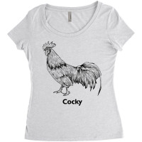 Vintage Rooster Cocky Women's Triblend Scoop T-shirt | Artistshot