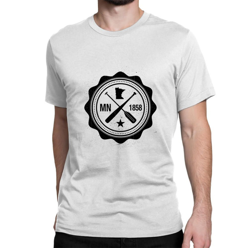 Minnesota Emblem Canoe Paddle And Baseball Bat Boy Classic T-shirt | Artistshot