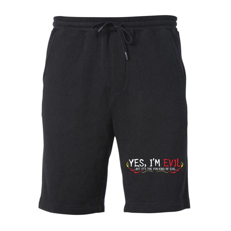 Yes I'm Evil Fleece Short | Artistshot