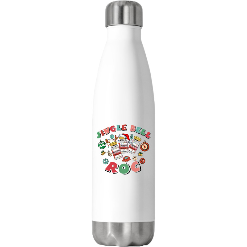 Crna Icu Nurse Christmas, Jingle Bell Roc Xmas Anesthetist Long Sleeve Stainless Steel Water Bottle | Artistshot