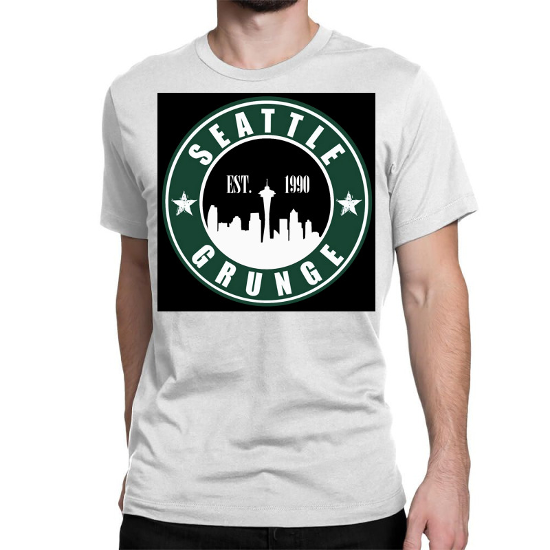 Seattle Grunge Poster Nature Classic T-shirt by vulumagelsyh | Artistshot