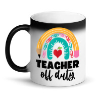 Teacher Off Duty Shirt Pencil Rainbow Apple Teacher Off Duty Tank Top Magic Mug | Artistshot