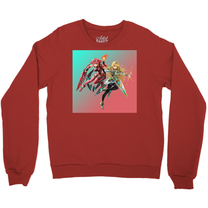 Pyra Amp Mythra Smash Ultimate Artwork Poster Cool Crewneck Sweatshirt | Artistshot