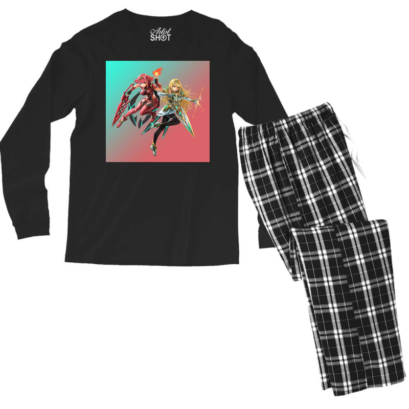 Pyra Amp Mythra Smash Ultimate Artwork Poster Cool Men's Long Sleeve Pajama Set | Artistshot