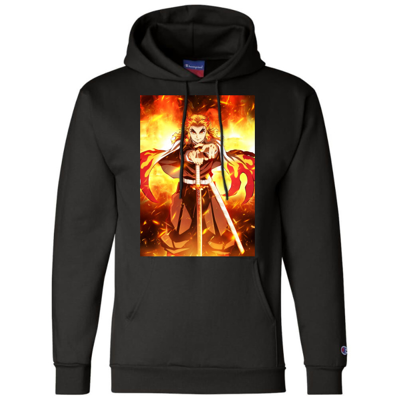 Rengoku Kyjur Poster Aesthetic Champion Hoodie | Artistshot