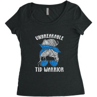 Diabetes Awareness Type 1 Diabetes Unbreakable T1d Warrior Women's Triblend Scoop T-shirt | Artistshot