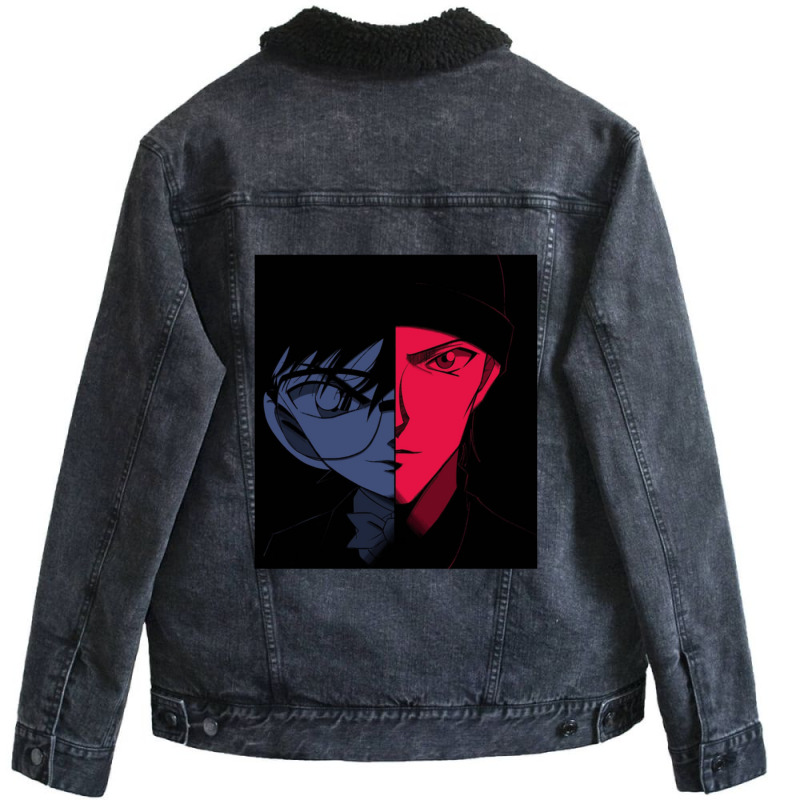 Detective Conan And Vermouth Classic Unisex Sherpa-Lined Denim Jacket by JudithPlagmann | Artistshot