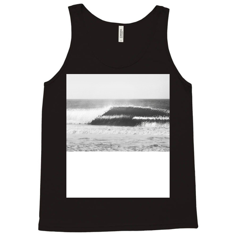 Black And White Ocean Wave Tank Top | Artistshot