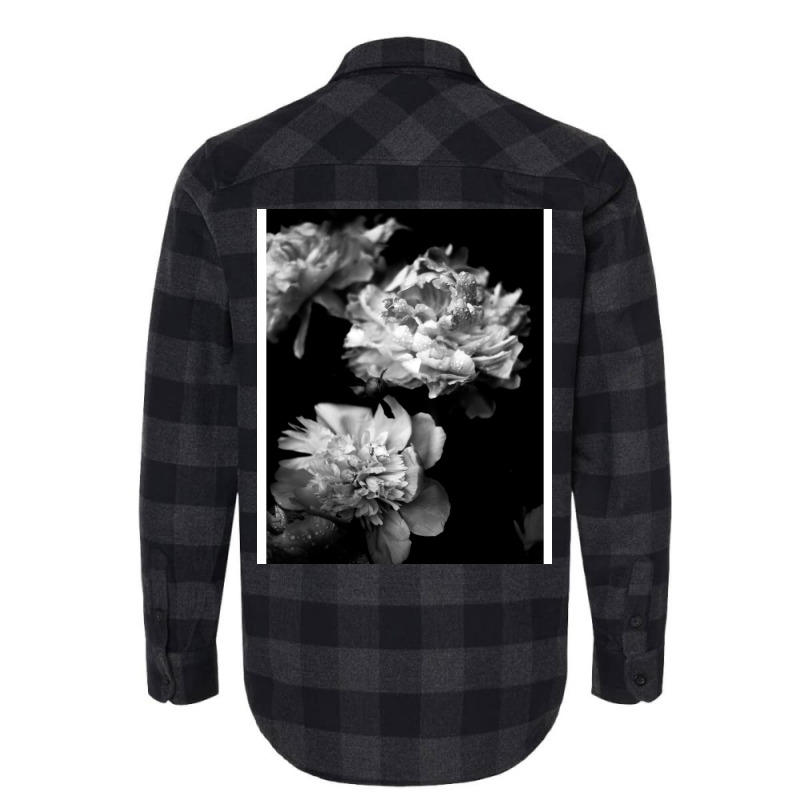 Black And White Peonies Flannel Shirt | Artistshot