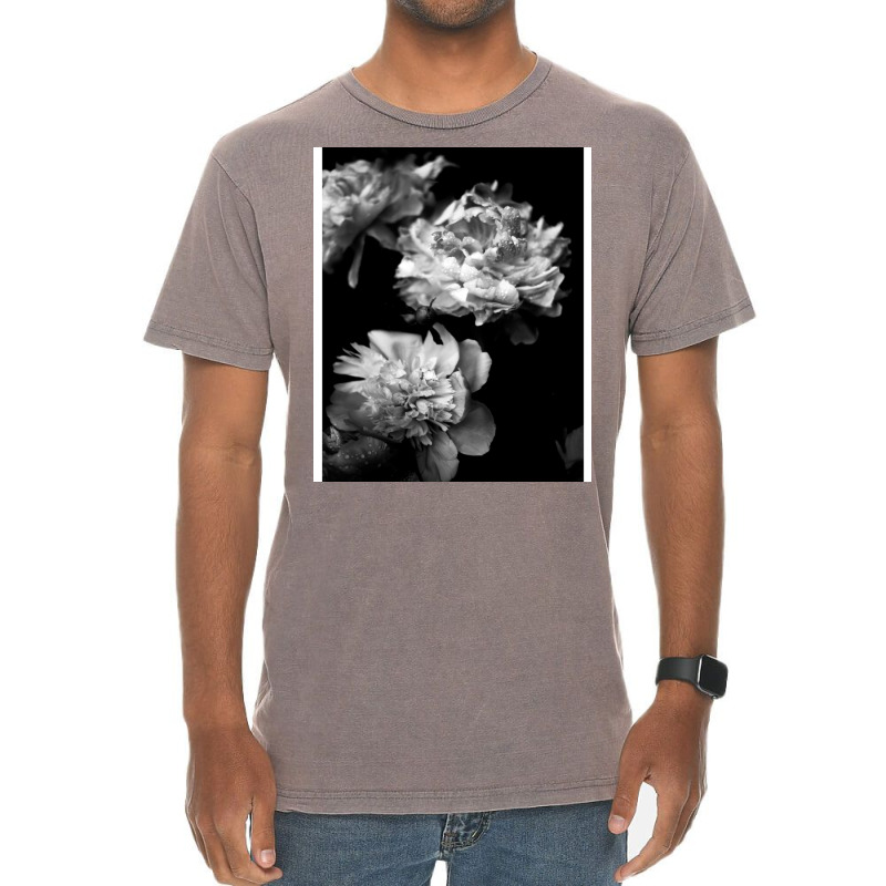 Black And White Peonies Vintage T-shirt | Artistshot