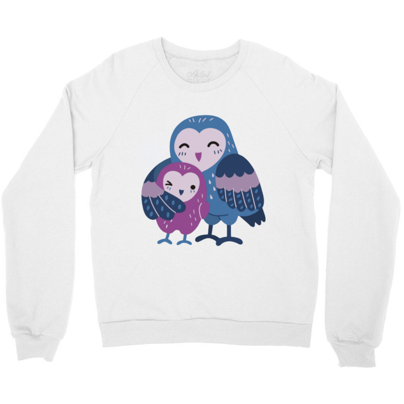 Wet Owl  Wet Owl With Baby Owl Loving  Mother Child Pure Love Crewneck Sweatshirt by CHRISTOPHERBARRERAS | Artistshot