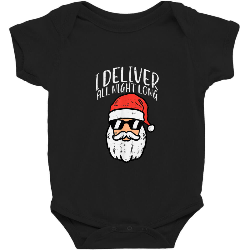 Santa I Deliver All Night Funny Christmas Xmas Adult Naughty Baby Bodysuit by JesusManuelArredondo | Artistshot