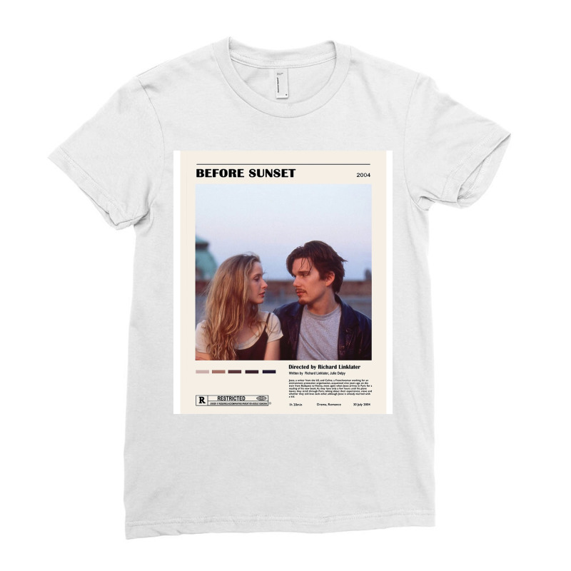 Before Sunset Movie Ladies Fitted T-Shirt by juparridq | Artistshot